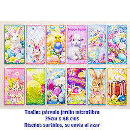 Toallas párvulo jardín 25 x 48 diseños surtidos la docena 