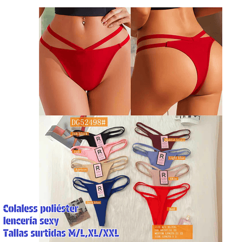 Colaless lenceria sexy tallas y colores surtidas la docena 