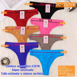 Colaless microfibra con excelente elasticidad talla estándar y colores surtidas la docena 