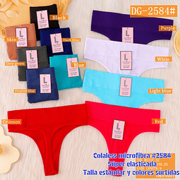 Colaless faja microfibra con excelente elasticidad talla estándar y colores surtidas la docena 