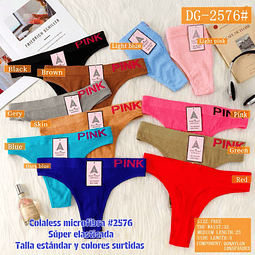 Colaless microfibra con excelente elasticidad talla estándar y colores surtidas la docena 