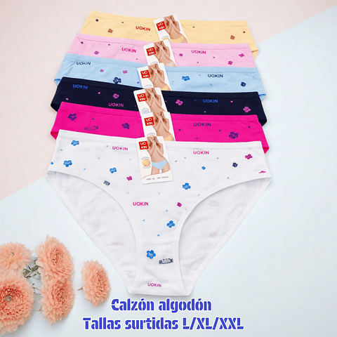 Calzón Lola algodón tallas y colores surtidas la docena