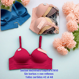 Sostén deportivo copa D Microfibra #7810 tallas y colores surtidas la docena 