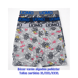 Bóxer varón algodón poliéster tallas y colores surtidas la docena 