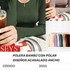Camiseta SEYS Dama BAMBÚ CON POLAR 3503 Diseño Acanalado Ancho Tallas y colores surtidas la docena 