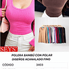 Camiseta SEYS Dama BAMBÚ CON POLAR 3403 Diseño Acanalado Fino Tallas y colores surtidas la docena 