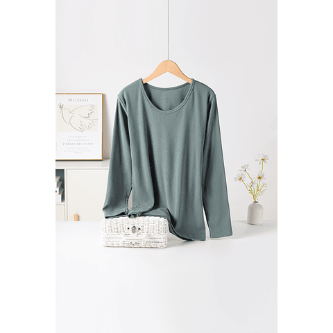 Camiseta SEYS Dama BAMBÚ CON POLAR 3403 Diseño Acanalado Fino Tallas y colores surtidas la docena 