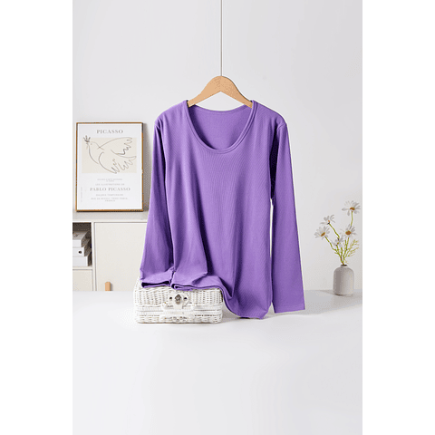 Camiseta SEYS Dama BAMBÚ CON POLAR 3403 Diseño Acanalado Fino Tallas y colores surtidas la docena 