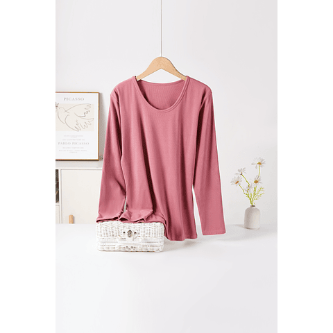 Camiseta SEYS Dama BAMBÚ CON POLAR 3403 Diseño Acanalado Fino Tallas y colores surtidas la docena 