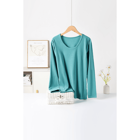 Camiseta SEYS Dama BAMBÚ CON POLAR 3403 Diseño Acanalado Fino Tallas y colores surtidas la docena 