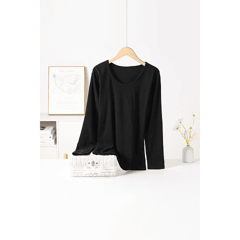 Camiseta SEYS Dama BAMBÚ CON POLAR 3503 Diseño Acanalado Ancho Tallas y colores surtidas la docena 