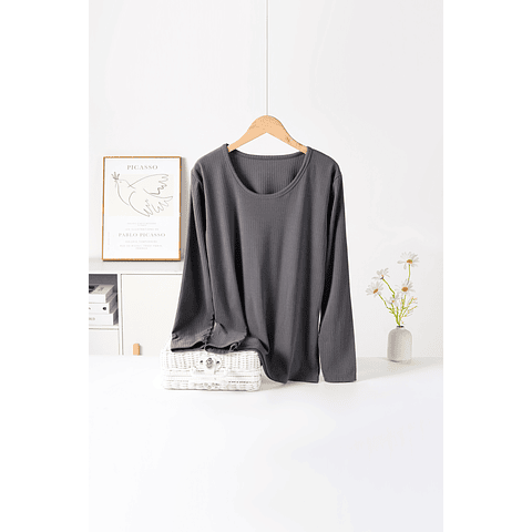 Camiseta SEYS Dama BAMBÚ CON POLAR 3503 Diseño Acanalado Ancho Tallas y colores surtidas la docena 