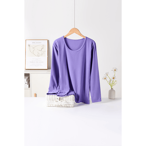 Camiseta SEYS Dama BAMBÚ CON POLAR 3503 Diseño Acanalado Ancho Tallas y colores surtidas la docena 