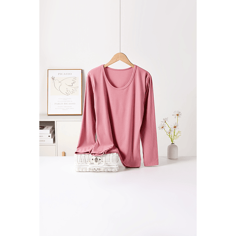 Camiseta SEYS Dama BAMBÚ CON POLAR 3503 Diseño Acanalado Ancho Tallas y colores surtidas la docena 