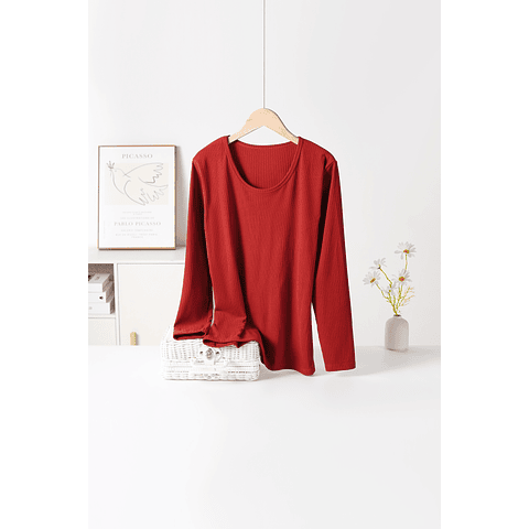 Camiseta SEYS Dama BAMBÚ CON POLAR 3503 Diseño Acanalado Ancho Tallas y colores surtidas la docena 