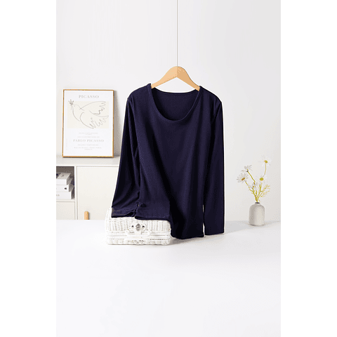 Camiseta SEYS Dama BAMBÚ CON POLAR 3503 Diseño Acanalado Ancho Tallas y colores surtidas la docena 