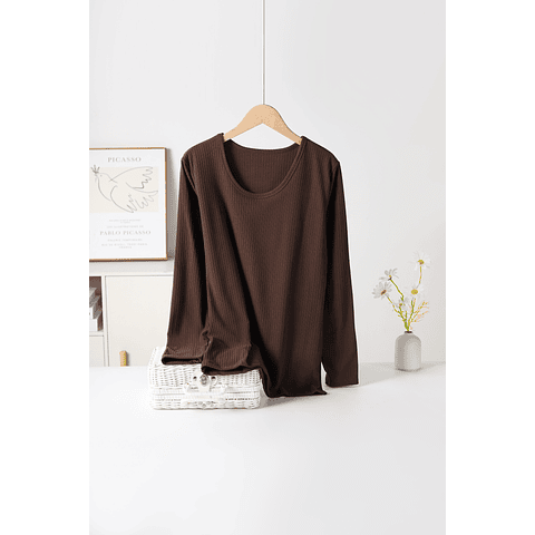 Camiseta SEYS Dama BAMBÚ CON POLAR 3503 Diseño Acanalado Ancho Tallas y colores surtidas la docena 