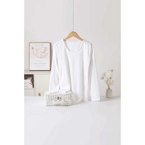 Camiseta SEYS Dama BAMBÚ CON POLAR 3503 Diseño Acanalado Ancho Tallas y colores surtidas la docena 