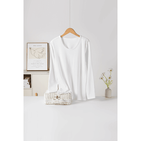 Camiseta SEYS Dama BAMBÚ CON POLAR 3401 Diseño Acanalado Fino Tallas surtidas y colores 8 NEGRA+4 BLANCA la docena 