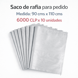 Saco de rafia medidas 90 x 110 cms por 10 unidas 