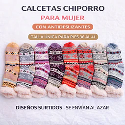 Calcetas Chiporro dama con antideslizantes talla única 36/41 la docena 