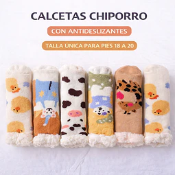 Calcetas Chiporro unisex con antideslizantes talla única 18/20 la docena 