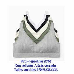 Peto deportivo señora Microfibra tallas y colores surtidas la docena 
