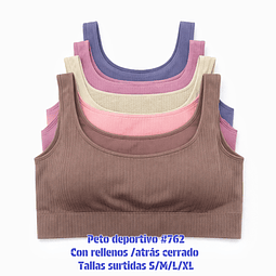 Peto deportivo señora Microfibra tallas y colores surtidas la docena 