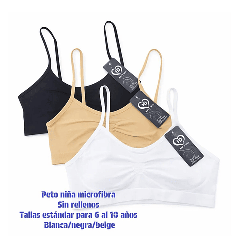 Peto deportivo niña Microfibra talla estándar colores surtidas la docena 
