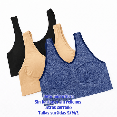 Peto deportivo señora Microfibra tallas y colores surtidas la docena 