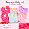 Camiseta SEYS niña 3562 bambú con polar tallas y colores surtidas la docena 