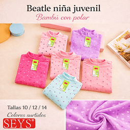 Beatles SEYS juvenil niña 3565 bambú con polar tallas y colores surtidas la docena 