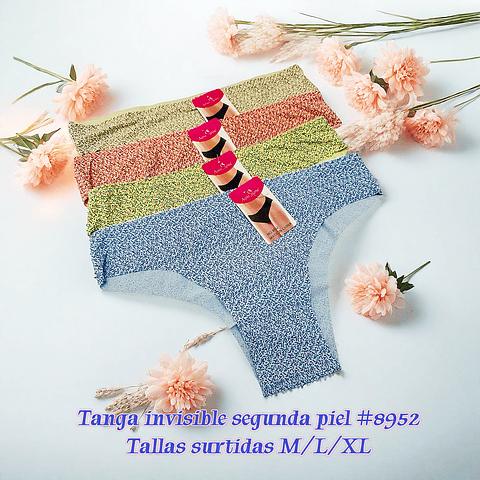 Tanga invisible segunda pie tallas y colores surtidas la docena 