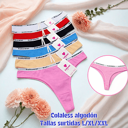Colaless algodón tallas y colores surtidas la docena 