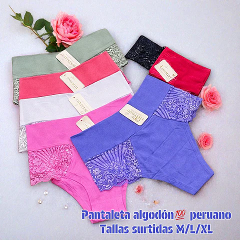 Tanga algodón💯 peruano tallas y colores surtidas la docena 
