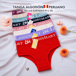 Tanga algodón💯 peruano tallas y colores surtidas la docena 