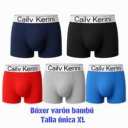 Bóxer varón bambú talla única XL y colores surtidas la docena 