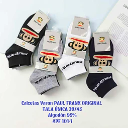 Calcetas Varón PAUL FRANK ORIGINAL algodón 95% # Pf101-1 talla única 39/45 la docena 