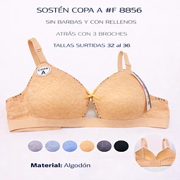 Sostén copa A tallas y colores surtidas la docena 