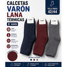 Calcetas oferta varón con toallas térmicas talla única la docena 