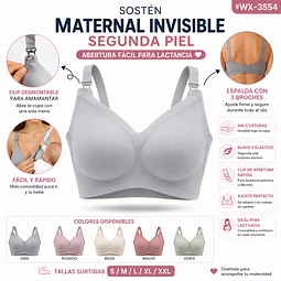 Peto deportivo maternal invisible segunda piel tallas y colores surtidas la docena 