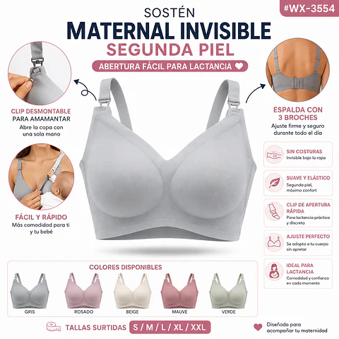 Peto deportivo maternal invisible segunda piel tallas y colores surtidas la docena 