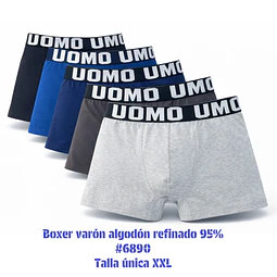 Boxer varón algodón 95% talla única XXL y colores surtidas la docena 