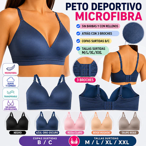 Peto deportivo microfibra sin barbas y con rellenos tallas especiales y colores surtidas la docena 