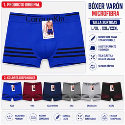 Boxer varón microfibra tallas y colores surtidas la docena 