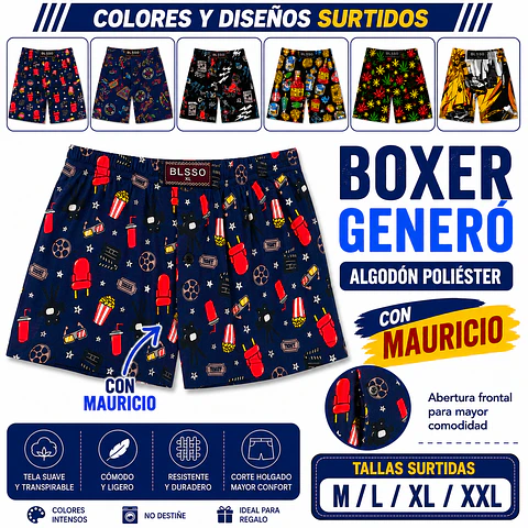 Boxer generó algodón poliéster tallas y colores surtidas la docena 