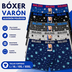 Boxer varón algodón poliéster tallas y colores surtidas la docena 