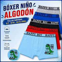 Boxer niño algodón tallas y colores surtidas la docena 