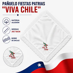 PAÑUELO FIESTAS PATRIAS MEDIDAS 36*36 CM LA DOCENA 