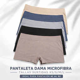 Pantaleta microfibra tallas y colores surtidas la docena 